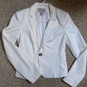 White H&M fitted blazer, lined 4 New, without tags